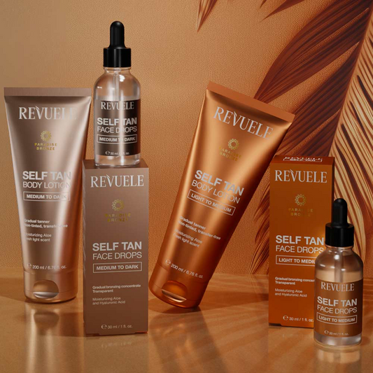 Revuele - Lotion autobronzante pour le corps, légère à moyenne