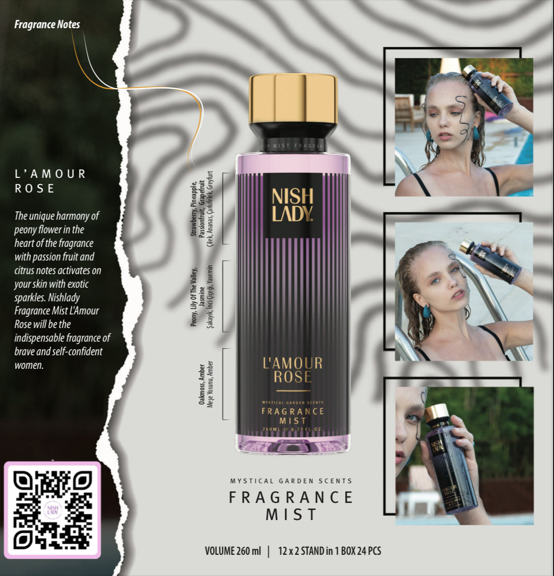 Nishlady - Body mist L'Amour Rose